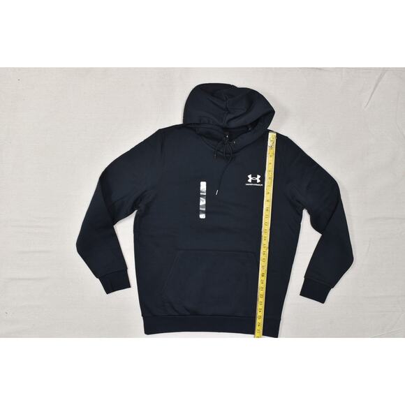 Under Armour Men's Black UA Icon Fleece Hoodie Regular Size M Cotton Blend NEW - Picture 2 of 8
